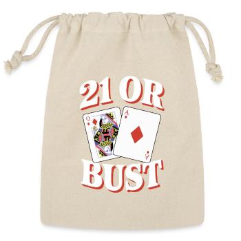 21 Or Bust Card Chaos - Reusable Gift Bag - Natural - Front