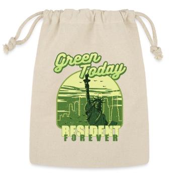 Green Card - Reusable Gift Bag - Natural - Front