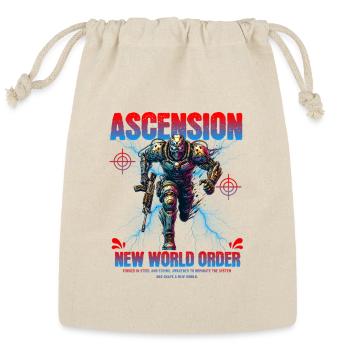 Unique Futuristic Cyber Robot Soldier Art Design  - Reusable Gift Bag - Natural - Front