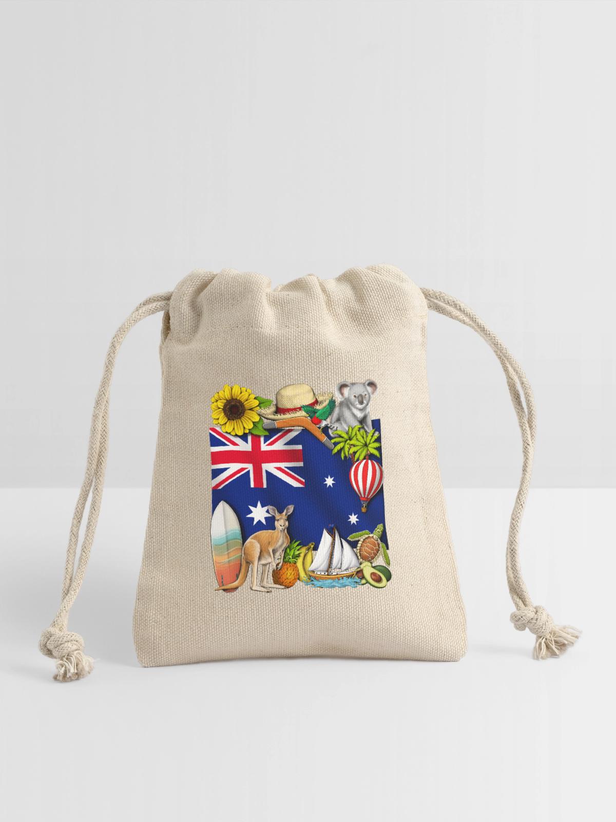 Australia - Reusable Gift Bag - Natural - Front