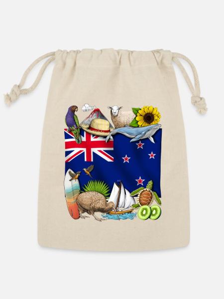 New Zealand Pride - Reusable Gift Bag - Natural