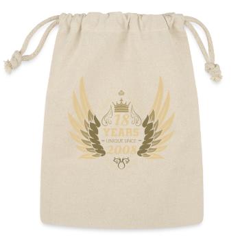 Unique 18th Birthday vintage angel wings - Reusable Gift Bag - Natural - Front