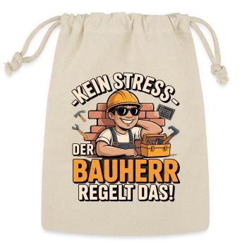 No Stress - The Client Regulates That! - Reusable Gift Bag - Natural - Front