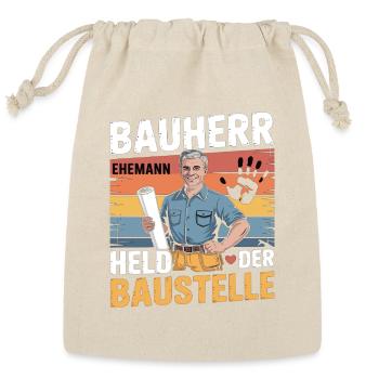 Builders For My Family - Heart - Reusable Gift Bag - Natural - Front