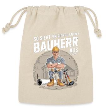 Proud Client With A Helmet - Reusable Gift Bag - Natural - Front