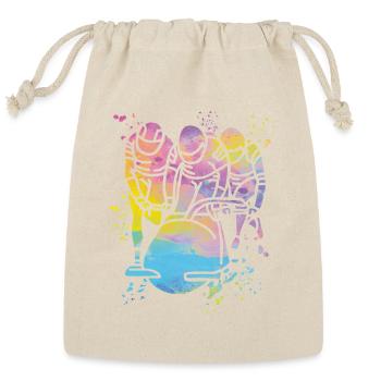 Bobsleigh Team Push Start Bobsled - Reusable Gift Bag - Natural - Front