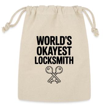 World’s Okayest Locksmith - Reusable Gift Bag - Natural - Front