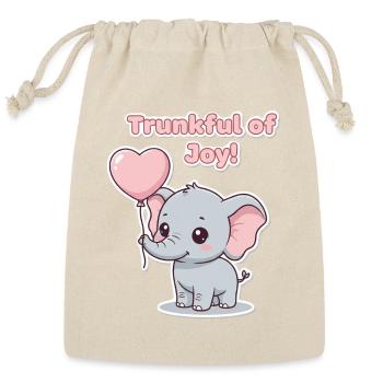 Trunkful Joy Elephant - Reusable Gift Bag - Natural - Front