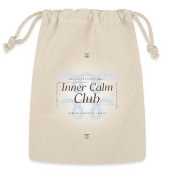 Inner Calm Club— Mindfulness and Presence Design - Reusable Gift Bag - Natural - Front