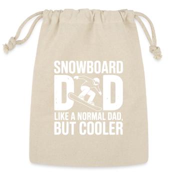Snowboard Dad Like a Normal Dad but Cooler - Reusable Gift Bag - Natural - Front