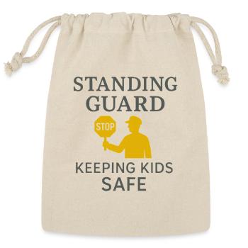 Crossing Guard Gift School Safety Team - Reusable Gift Bag - Natural - Front