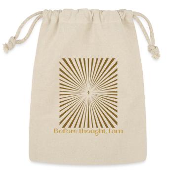Before Thought, I am— Surreal Spirituality Design - Reusable Gift Bag - Natural - Front