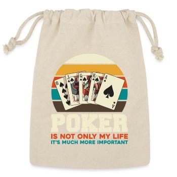 Poker Sunset Card Art - Reusable Gift Bag - Natural - Front