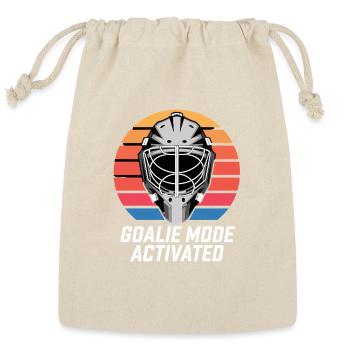  Goalie Mode Activated Retro Ice Hockey Goaltender - Reusable Gift Bag - Natural - Front