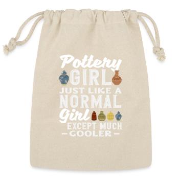 Pottery Girl Just Like A Normal Girl - Reusable Gift Bag - Natural - Front
