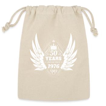 Unique angel vintage 1976 wings crown 50th  - Reusable Gift Bag - Natural - Front
