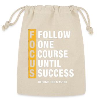 Follow One Course Until Success - Reusable Gift Bag - Natural - Front