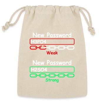 Chemistry Password Strong Acid H2SO4 - Reusable Gift Bag - Natural - Front