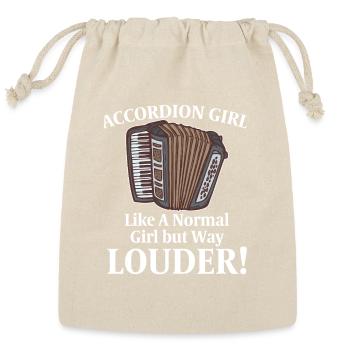 Accordion Girl Like A Normal Girl But Way Louder - Reusable Gift Bag - Natural - Front