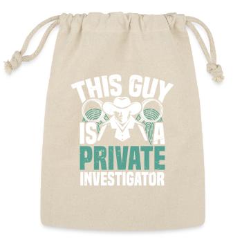  Private Detective Costume Guard Uniform Private - Reusable Gift Bag - Natural - Front