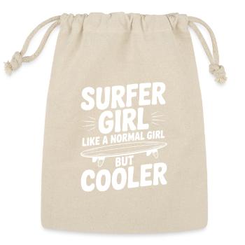 Surfer Girl Like a Normal Girl, But Cooler - Reusable Gift Bag - Natural - Front