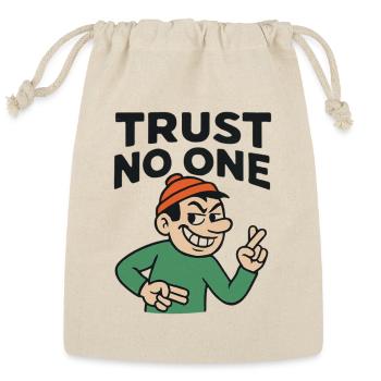 April Fool's Day Pod: Trust No One - Reusable Gift Bag - Natural - Front