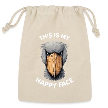 This Is My Happy Face Bird - Reusable Gift Bag - Natural - Front