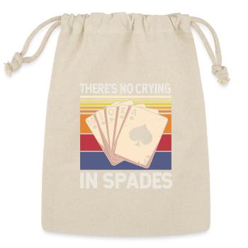 Spades Card Player Card Game - Reusable Gift Bag - Natural - Front