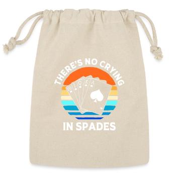 Spades Card Game Poker Player - Reusable Gift Bag - Natural - Front