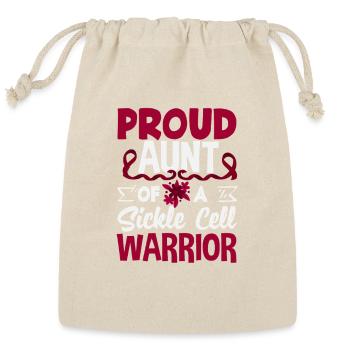 Sickle Cell Awareness Warrior Supporter Survivor - Reusable Gift Bag - Natural - Front