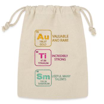 Neon Elements: Valuable and Rare - Reusable Gift Bag - Natural - Front