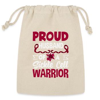 Sickle Cell Awareness Warrior Supporter Survivor - Reusable Gift Bag - Natural - Front