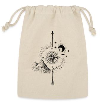 Mystic Mountain Moon Compass - Reusable Gift Bag - Natural - Front