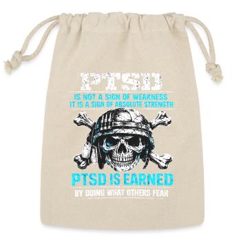 PTSD Awareness Post-traumatic Stress Disorder  - Reusable Gift Bag - Natural - Front
