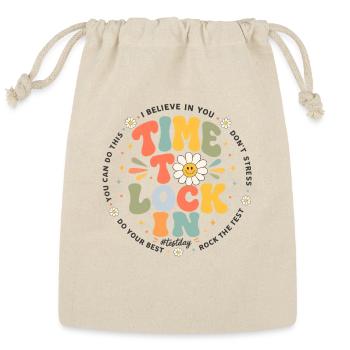 Time Lockin: Retro Daisy Cheer - Reusable Gift Bag - Natural - Front