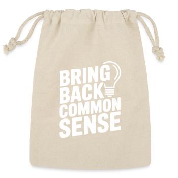 Bring Back Common Sense - Reusable Gift Bag - Natural - Front