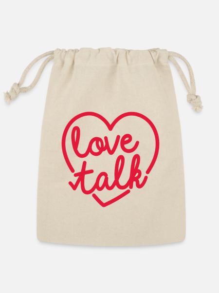 Love Talk - Reusable Gift Bag - Natural