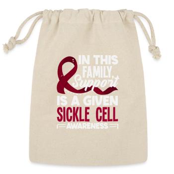 Sickle Cell Awareness Warrior Supporter Survivor - Reusable Gift Bag - Natural - Front