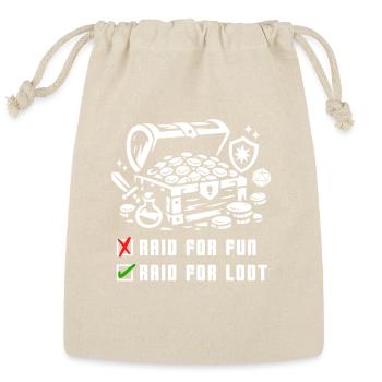 Treasure Chest Loot Graphic - Reusable Gift Bag - Natural - Front