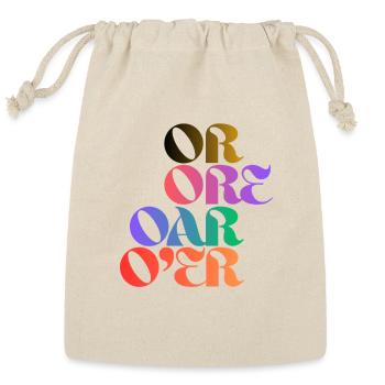 Colorful OR Word Stack, Homophones - Reusable Gift Bag - Natural - Front