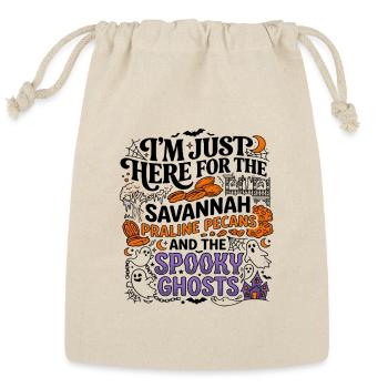 Savannah Georgia Pecans And Spooky Ghosts - Reusable Gift Bag - Natural - Front