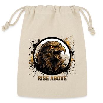 Rise Above - Golden Eagle Motivation Art - Reusable Gift Bag - Natural - Front
