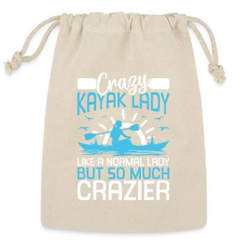 Crazy Kayak lady like a normal lady but so much cr - Reusable Gift Bag - Natural - Front