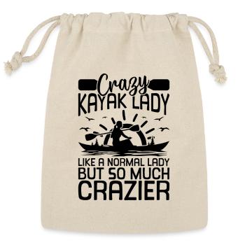Crazy Kayak lady like a normal lady but so much cr - Reusable Gift Bag - Natural - Front
