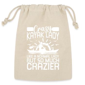 Crazy Kayak lady like a normal lady but so much cr - Reusable Gift Bag - Natural - Front
