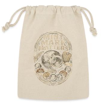 Coin collector Numismatist Mint Mark Matters - Reusable Gift Bag - Natural - Front