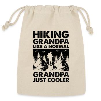 Hiking grandpa like a normal grandpa just cooler - Reusable Gift Bag - Natural - Front