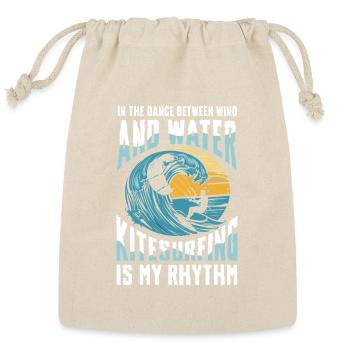  In The Dance Between Wind And Water Kitesurfing - Reusable Gift Bag - Natural - Front