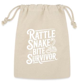 Rattle Snake Bite Survivor - Reusable Gift Bag - Natural - Front