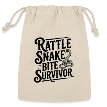 Rattle Snake Bite Survivor - Reusable Gift Bag - Natural - Front